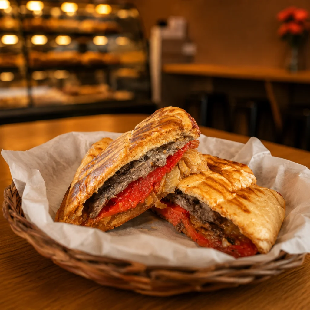 Bistec Encebollado Sándwich