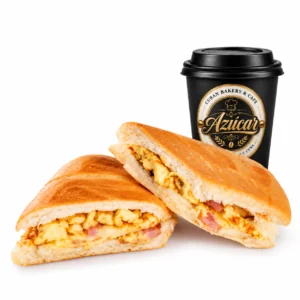 Breakfast Pan con Tortilla (Cortadito 4 oz  o café con leche 8 oz)