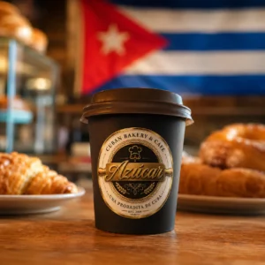 Cuban coffee detail for Azucar Cuban Bakery
